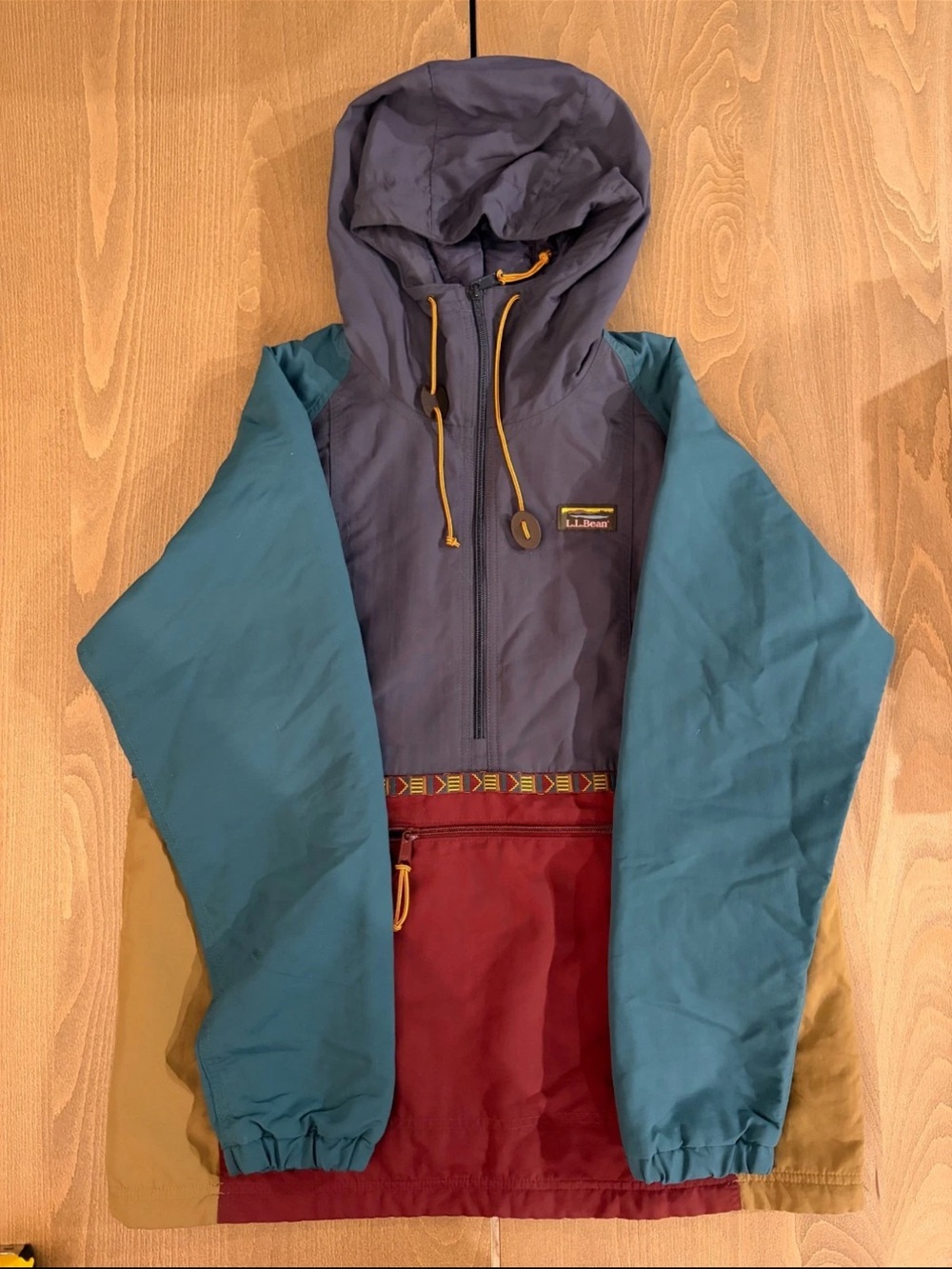 L.L.Bean Women's Quilted Jacket in Gray with Orange Trim